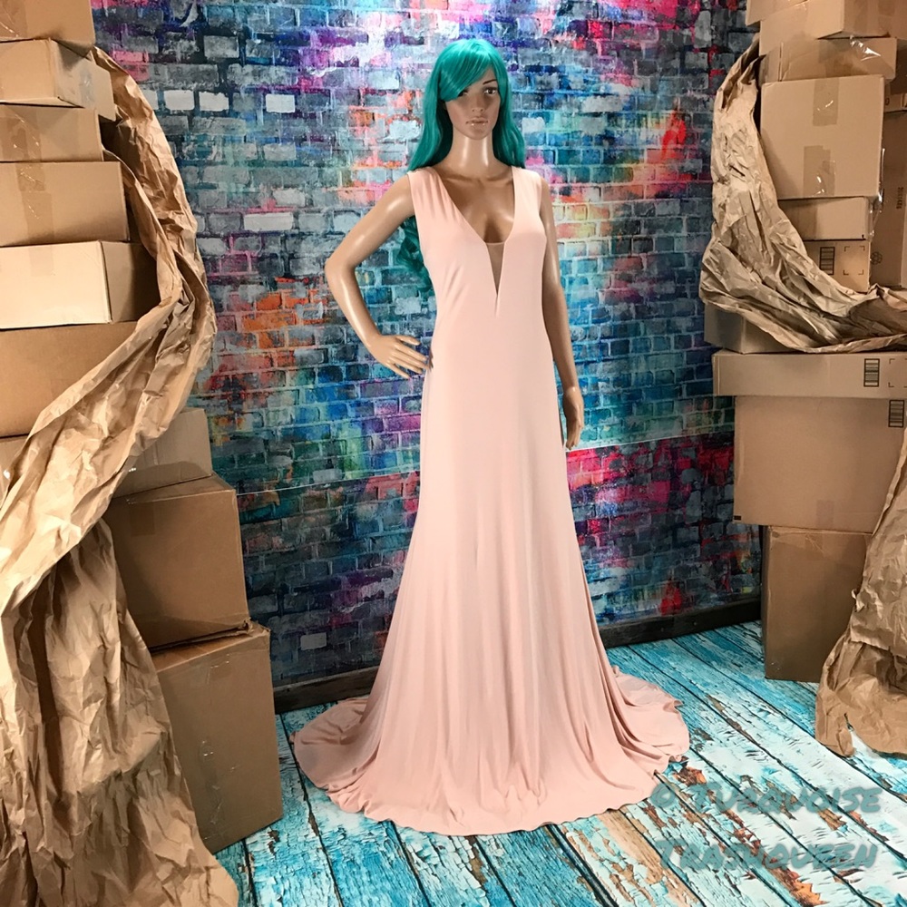 JOVANI Blush Embellished Illusion Gown! #99978 - Picture 5 of 6